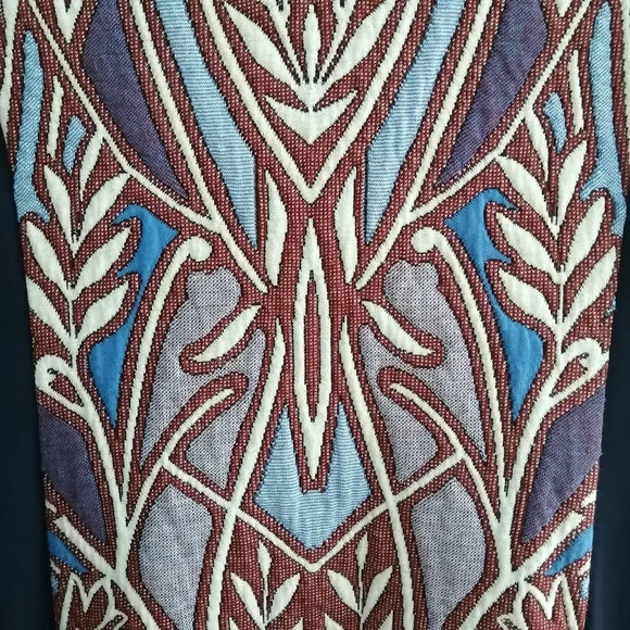 Anthropologie HD in Paris Cleo Jacquard Colourblock Sheath Midi Dress Small - Picture 11 of 16